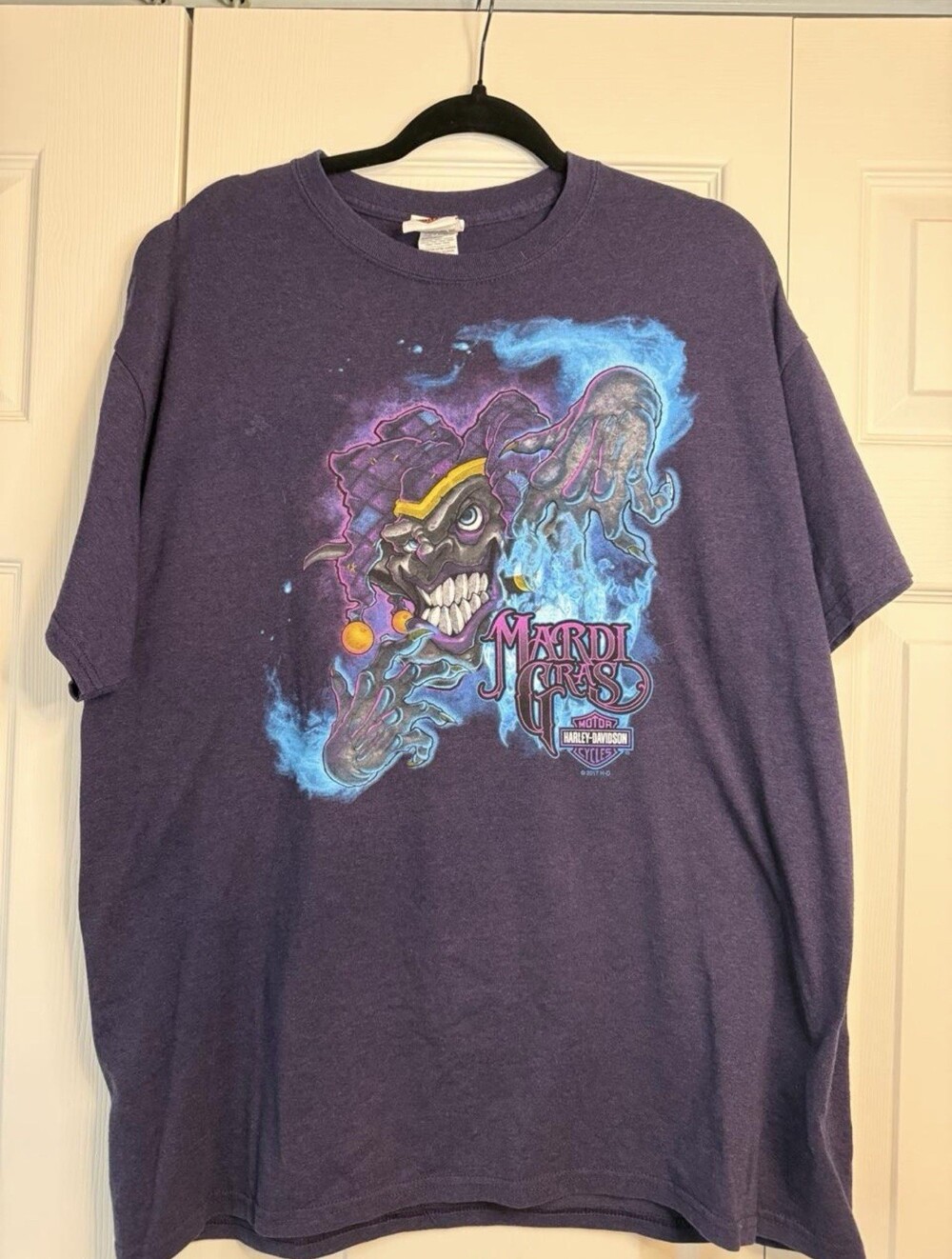 Harley Davidson Mardi Gras Renegade Alexandria Louisiana Graphic T Shirt